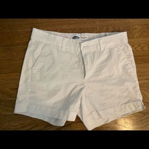 Women’s Old Navy Mid Rise Chino Short, White, Size 8